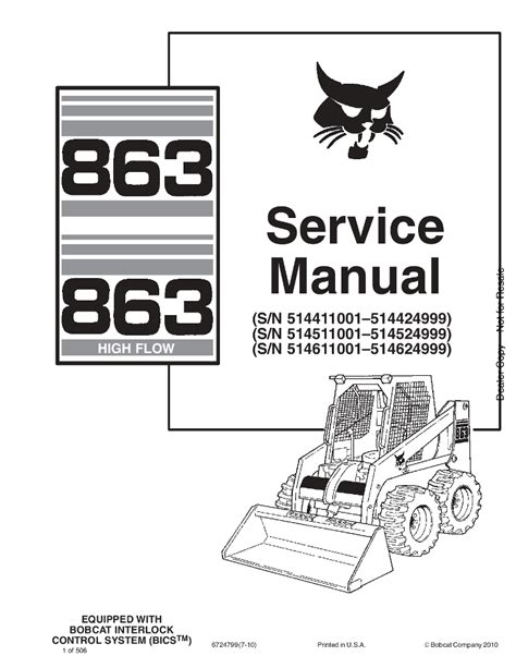 bobcat 863 skid steer specifications|bobcat 863 manual.